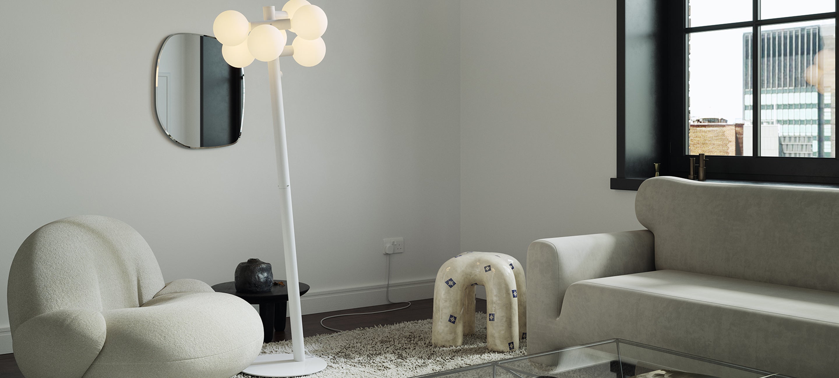 Vetro top floor lamp